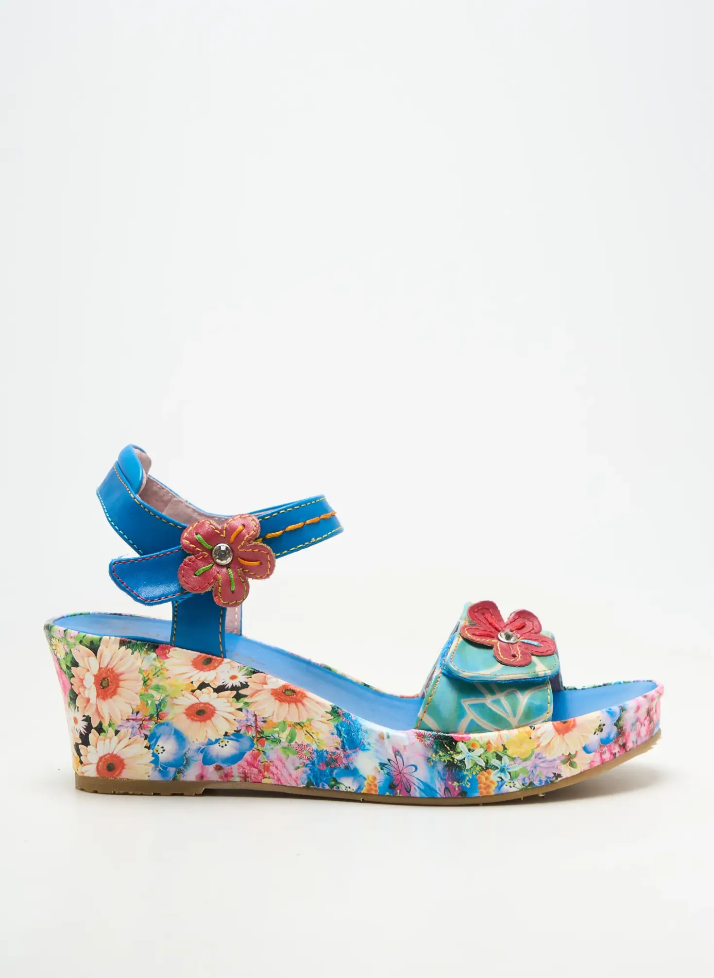 Sandales/nu Pieds Laura Vita Bleu Talon De 4 À 6cm