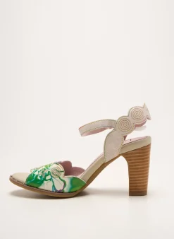 Sandales/nu Pieds Laura Vita Blanc Talon De 7 À 9cm