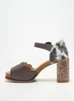 Sandales/nu Pieds Laura Vita Gris Talon De 7 À 9cm