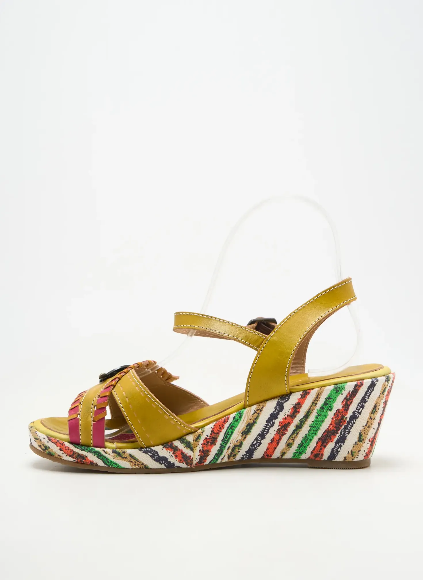 Sandales/nu Pieds Laura Vita Jaune Talon De 4 À 6cm