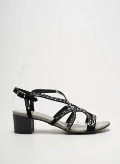 Sandales/nu Pieds Lola Espeleta Noir Talon De 4 À 6cm