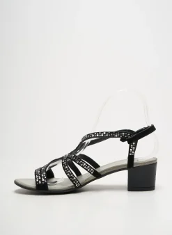 Sandales/nu Pieds Lola Espeleta Noir Talon De 4 À 6cm