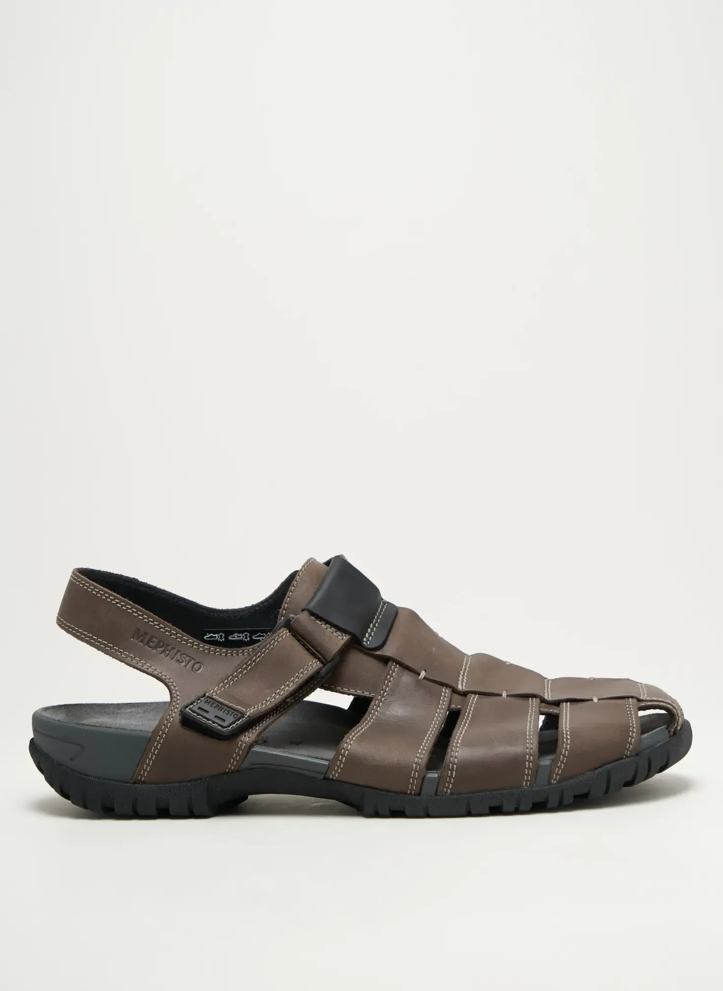 Sandales/nu Pieds Mephisto Marron Bout Rond