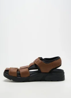 Sandales/nu Pieds Mephisto Marron Bout Ouvert