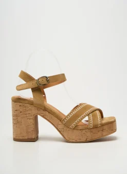 Sandales/nu Pieds Minka Design Beige Talon De 7 À 9cm
