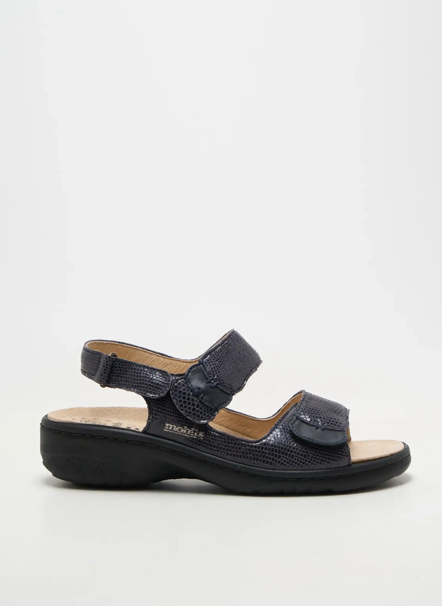 Sandales/nu Pieds Mobils Bleu Talon De 4 À 6cm