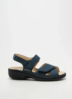 Sandales/nu Pieds Mobils Bleu Talon De 4 À 6cm