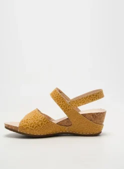 Sandales/nu Pieds Pedi Green Jaune Talon De 4 À 6cm