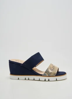 Sandales/nu Pieds Rebelle Bleu Talon De 7 À 9cm