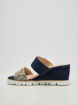 Sandales/nu Pieds Rebelle Bleu Talon De 7 À 9cm