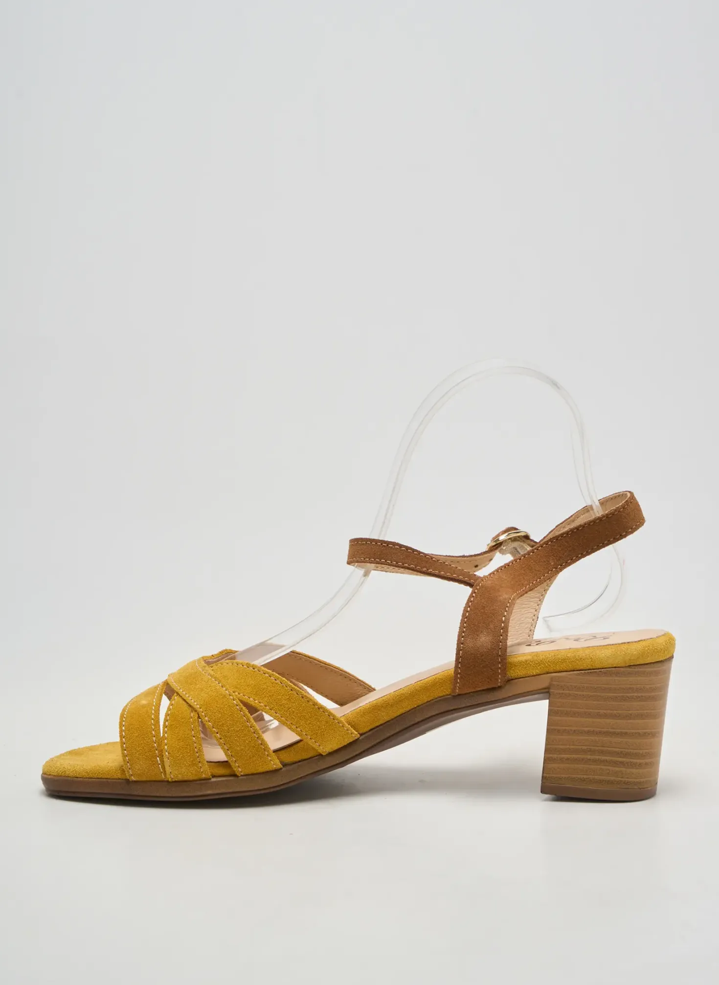 Sandales/nu Pieds Rebelle Jaune Talon De 4 À 6cm