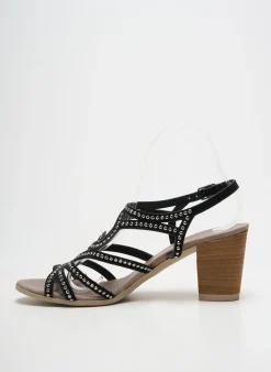 Sandales/nu Pieds Santafe Noir Talon De 7 À 9cm