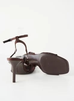 Sandales/nu Pieds Stradivarius Marron Talon De 7 À 9cm
