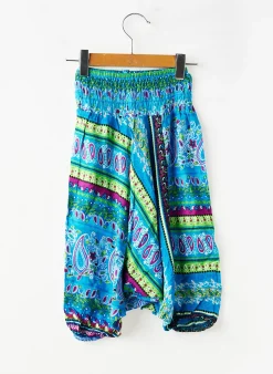 Sarouel Coton Du Monde Bleu Taille Élastique