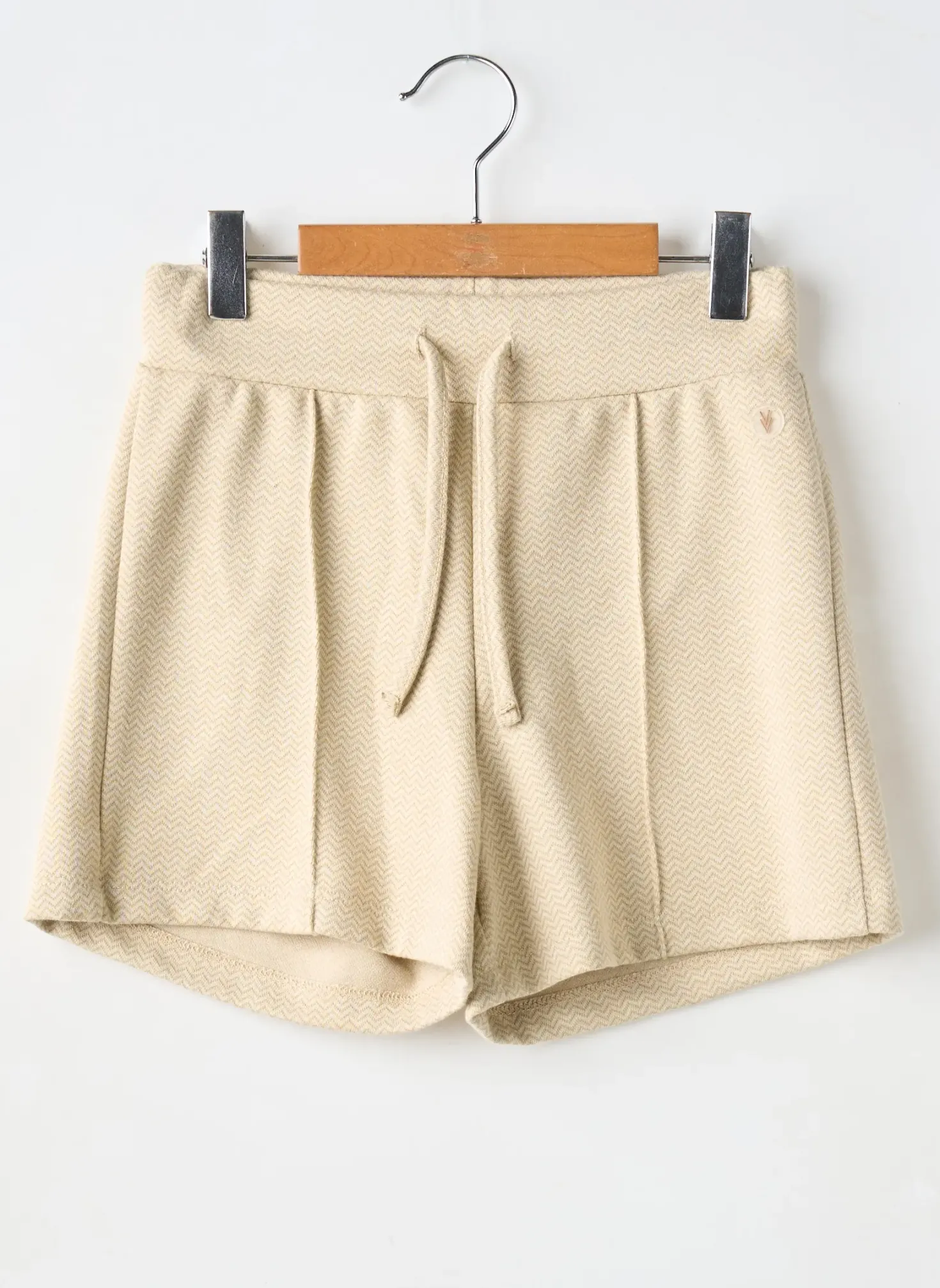 Short Levv Label Beige Taille Élastique