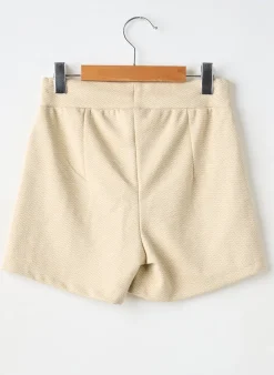 Short Levv Label Beige Taille Élastique