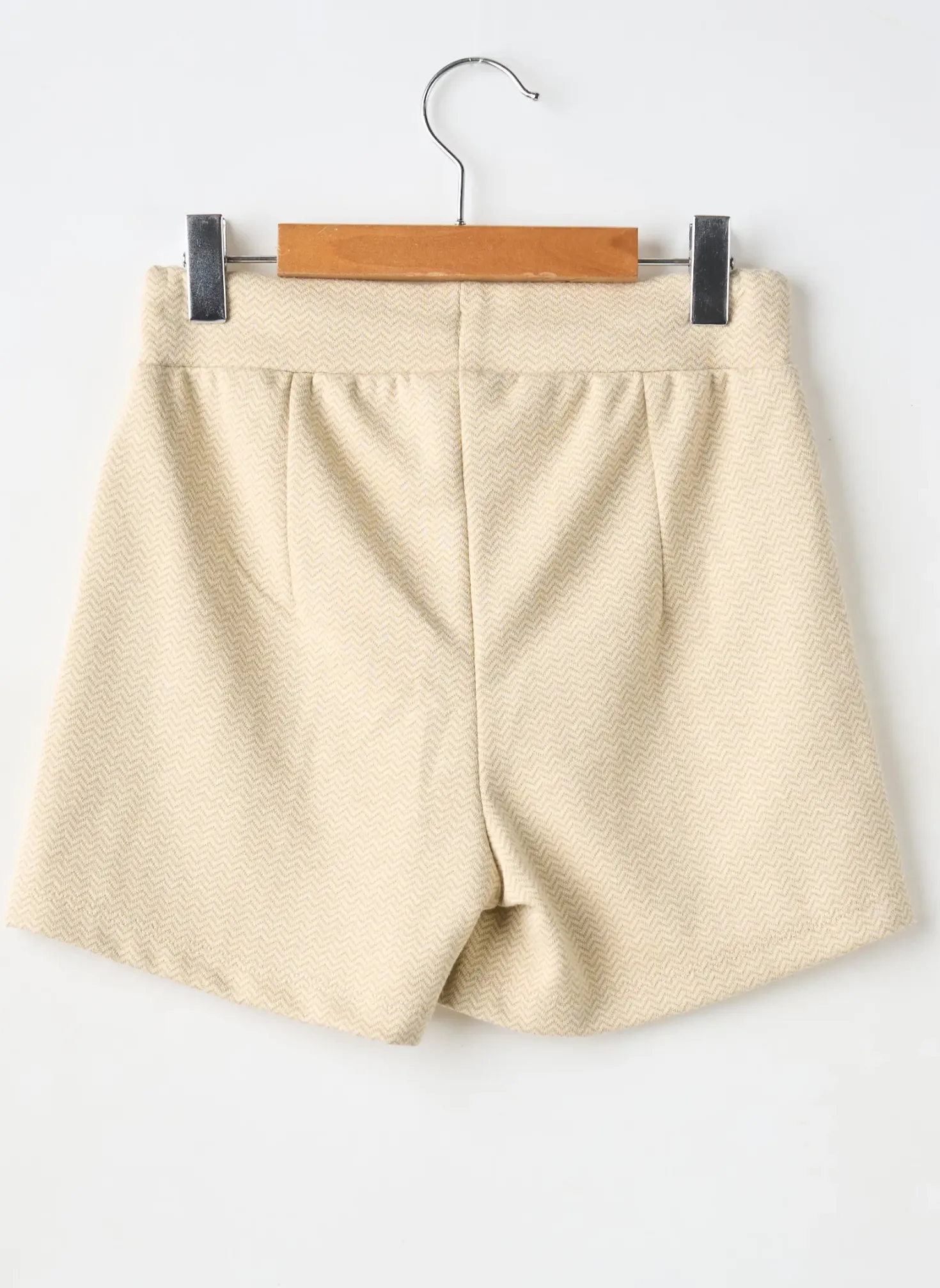 Short Levv Label Beige Taille Élastique