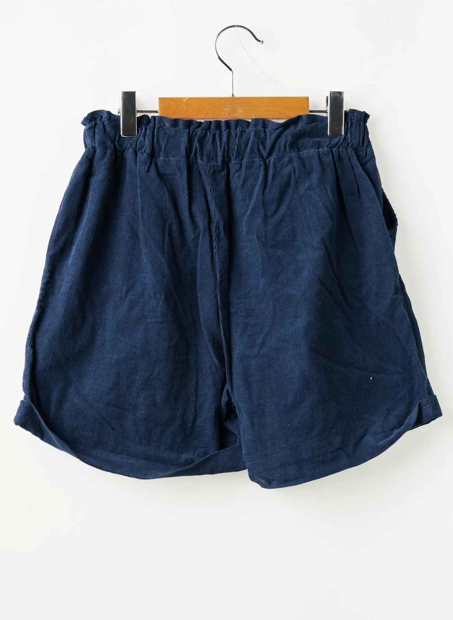 Short Mini Mignon Bleu Taille Élastique