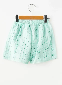 Short Mini Mignon Bleu Taille Élastique