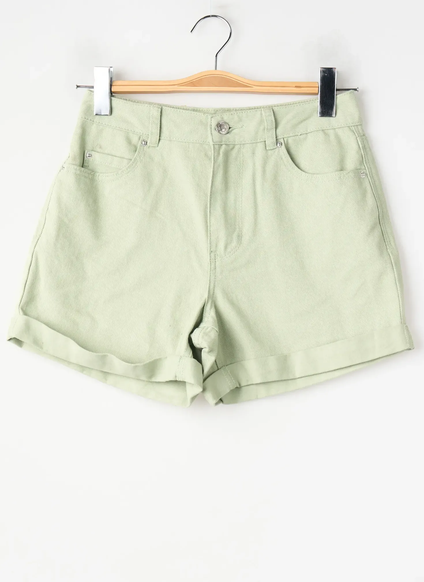 Short Vero Moda Vert Taille Haute