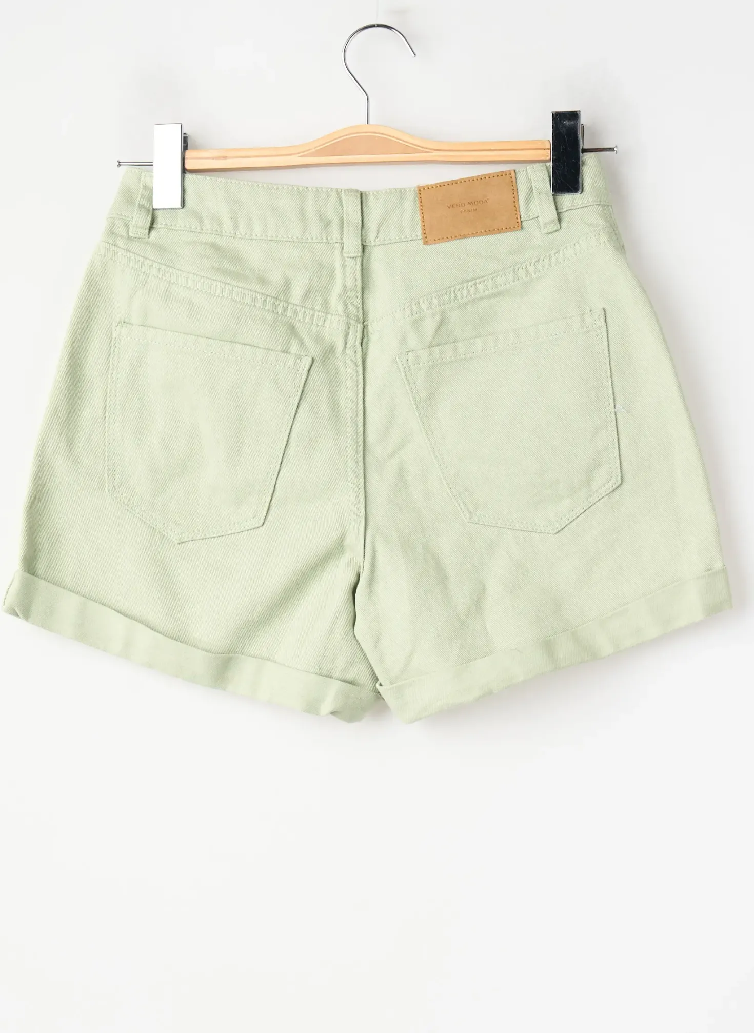 Short Vero Moda Vert Taille Haute