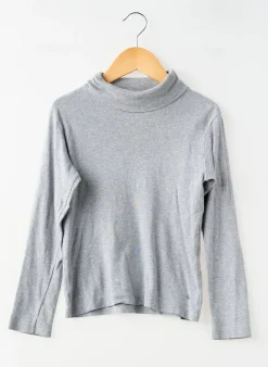 Sous-pull Petit Bateau Gris Manches Longues