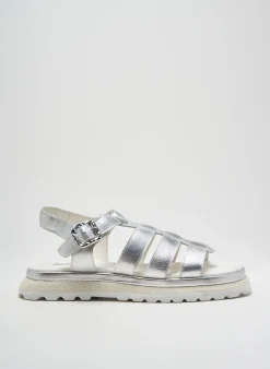 Spartiates Regard Argent Talon De 4 À 6cm