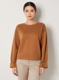 Sweat-shirt Atelier Evène Marron Manches Longues