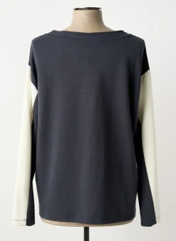 Sweat-shirt Barbara Lebek Gris Manches Longues