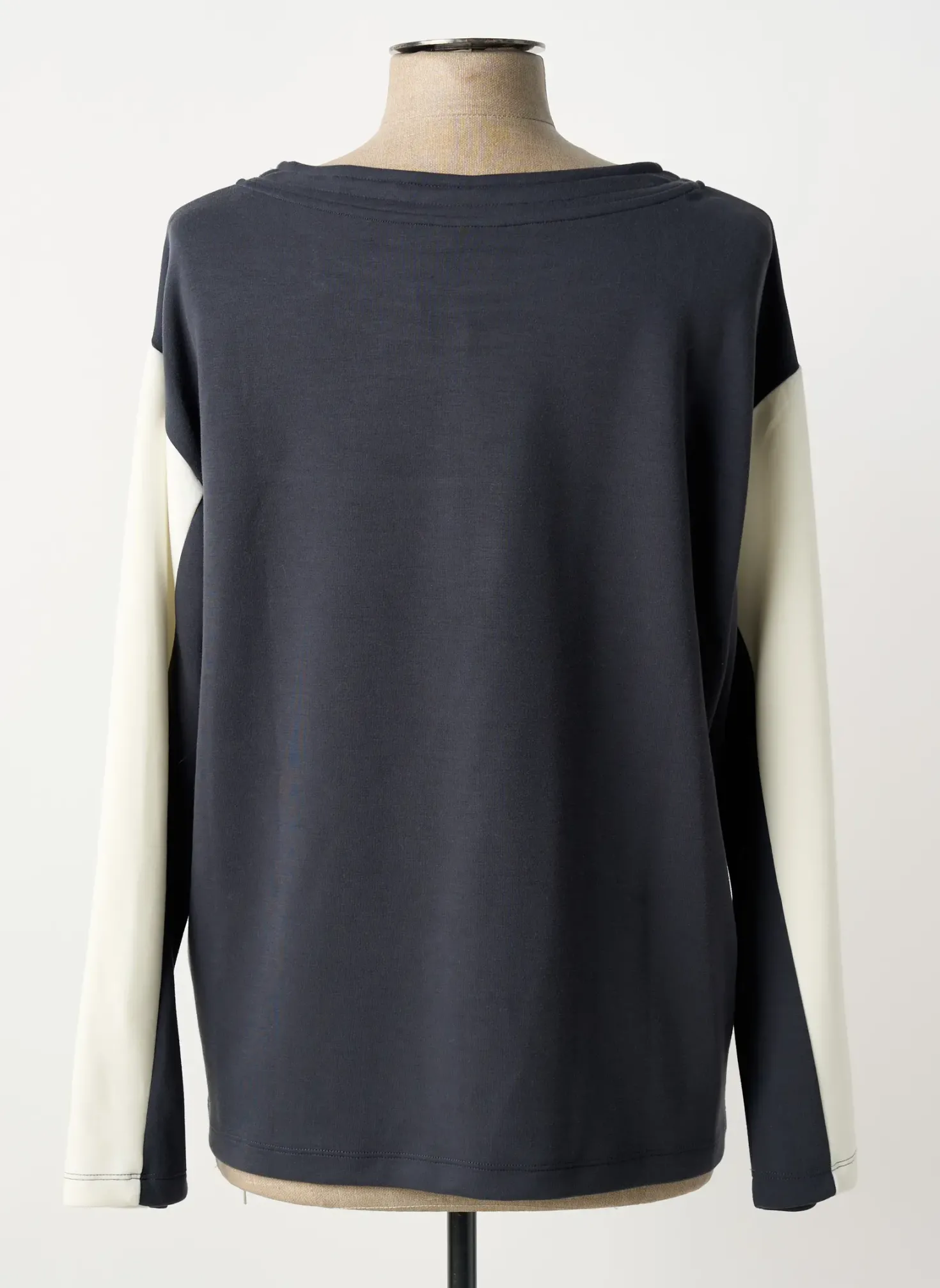 Sweat-shirt Barbara Lebek Gris Manches Longues