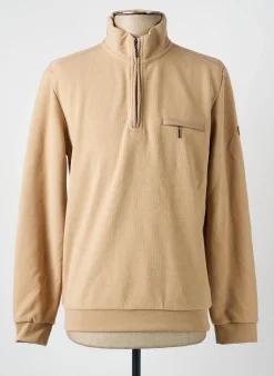 Sweat-shirt Benson & Cherry Beige Manches Longues
