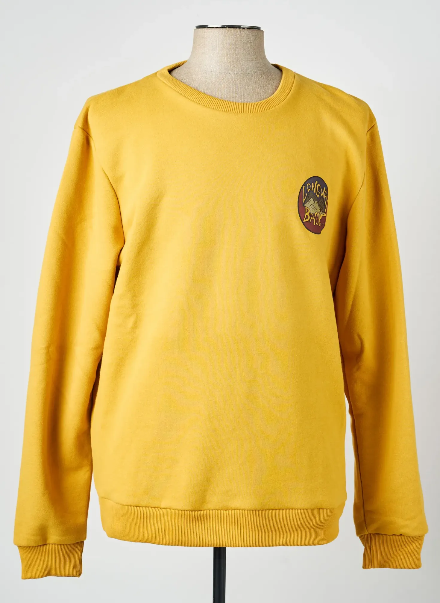 Sweat-shirt Blend Jaune Manches Longues