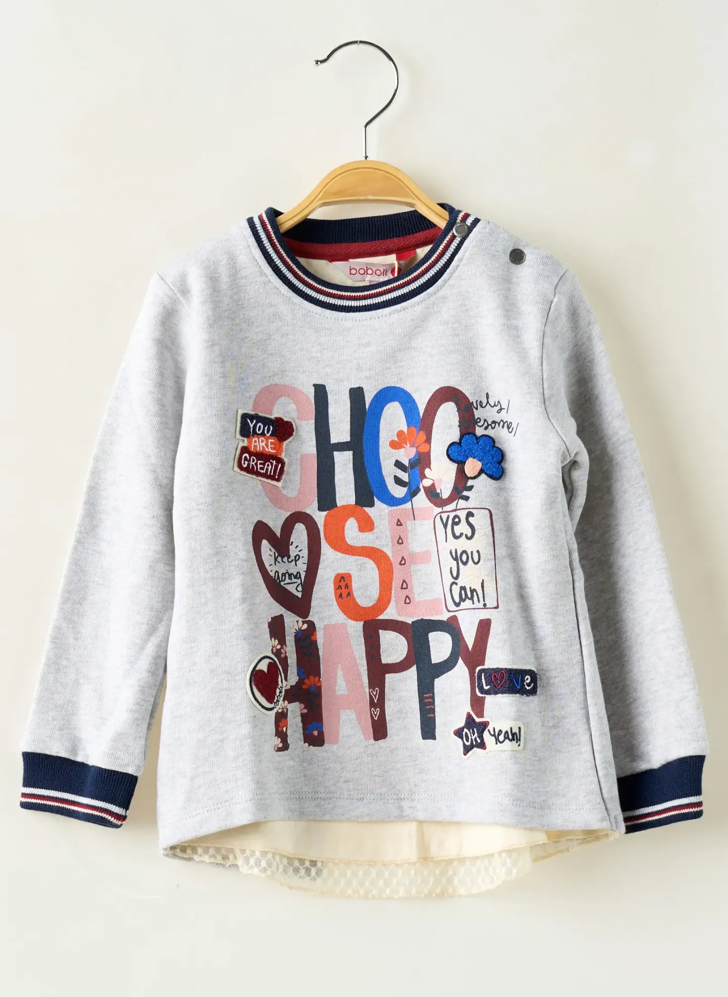 Sweat-shirt Boboli Gris Manches Longues