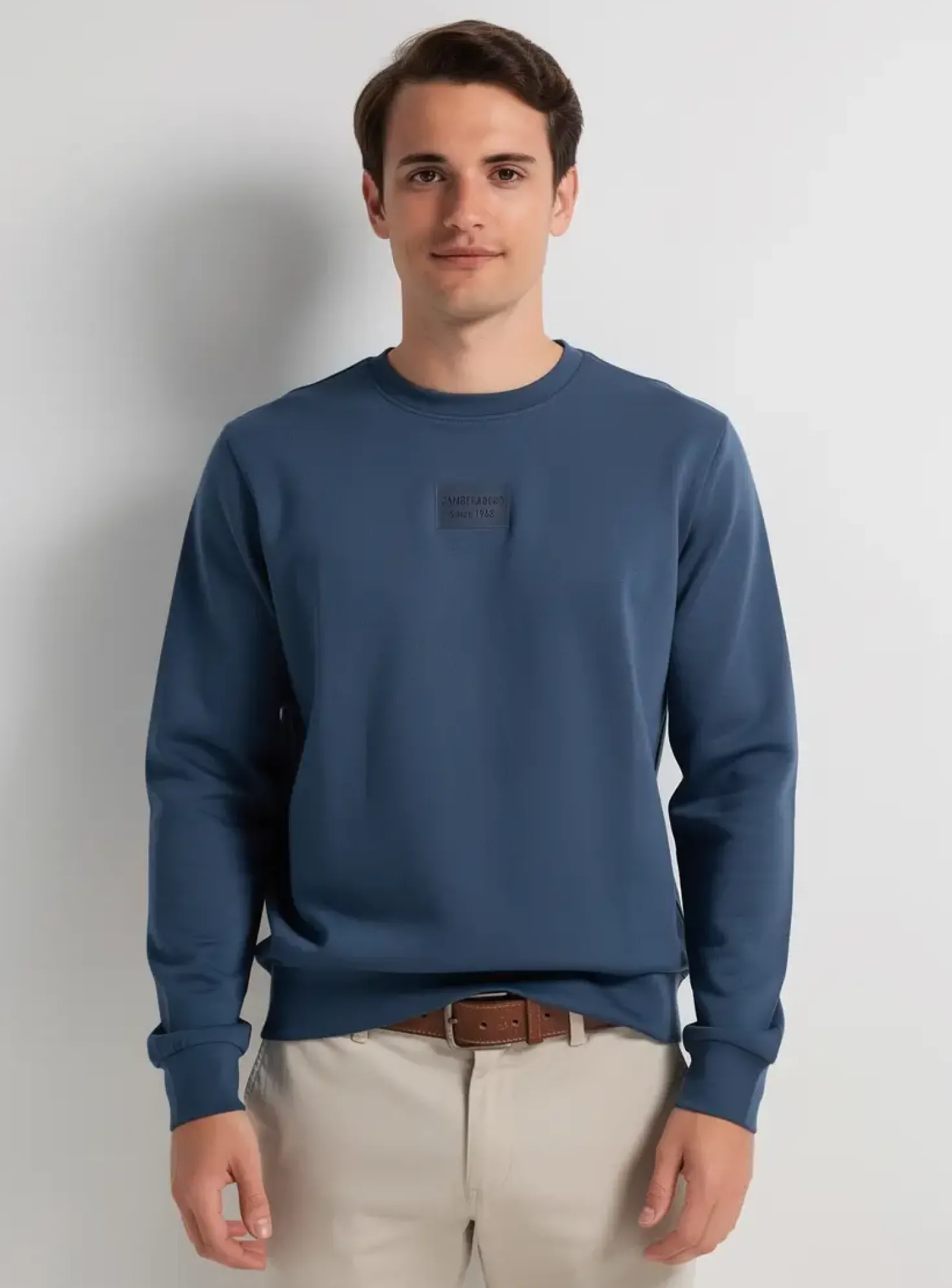 Sweat-shirt Camberabero Bleu Manches Longues