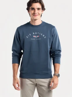 Sweat-shirt Camberabero Bleu Manches Longues