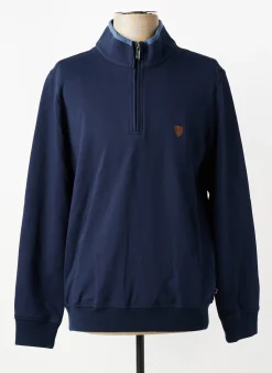 Sweat-shirt Cambridge Bleu Manches Longues