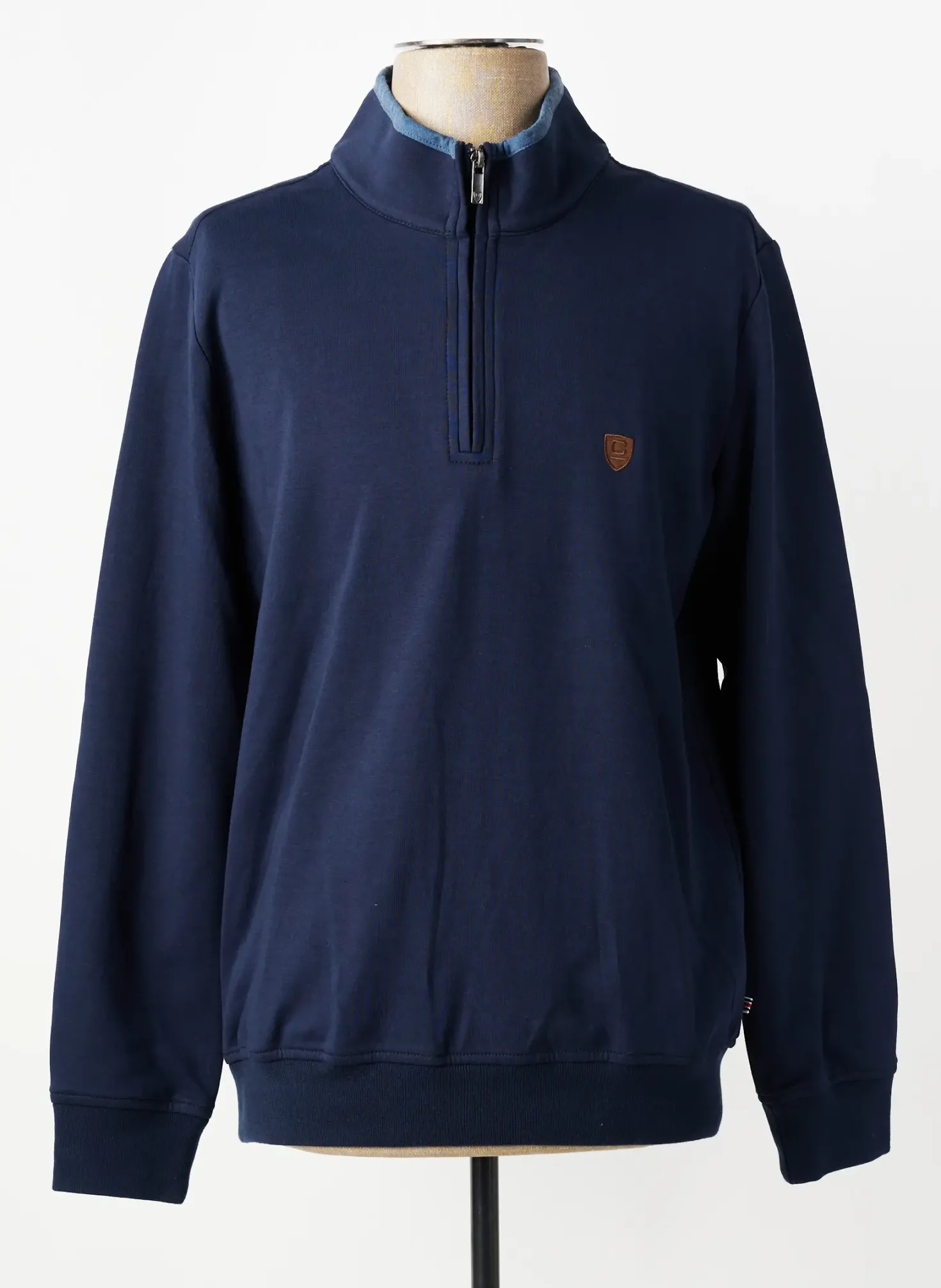 Sweat-shirt Cambridge Bleu Manches Longues
