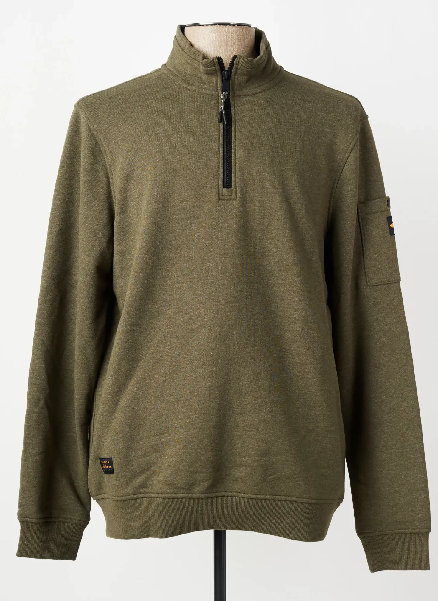 Sweat-shirt Camel Active Vert Manches Longues