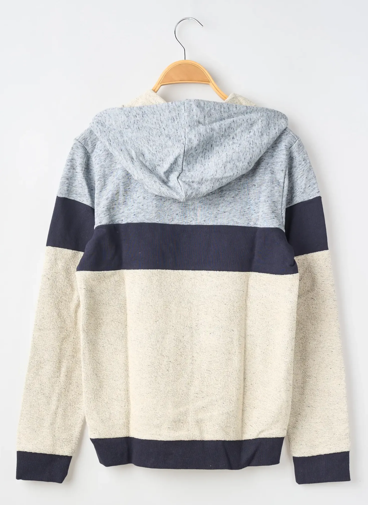 Sweat-shirt À Capuche Beckaro Gris Manches Longues