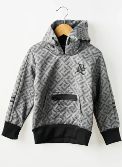 Sweat-shirt À Capuche Boys Collection Gris Manches Longues