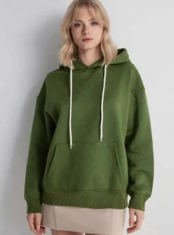 Sweat-shirt À Capuche Daphnea Vert Manches Longues