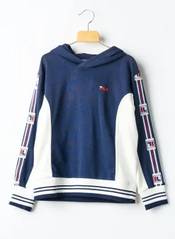 Sweat-shirt À Capuche Fila Bleu Manches Longues