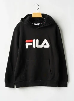 Sweat-shirt À Capuche Fila Noir Manches Longues