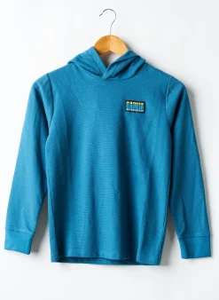 Sweat-shirt À Capuche Garcia Bleu Manches Longues