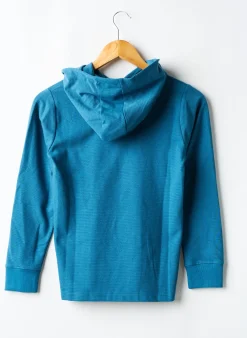Sweat-shirt À Capuche Garcia Bleu Manches Longues