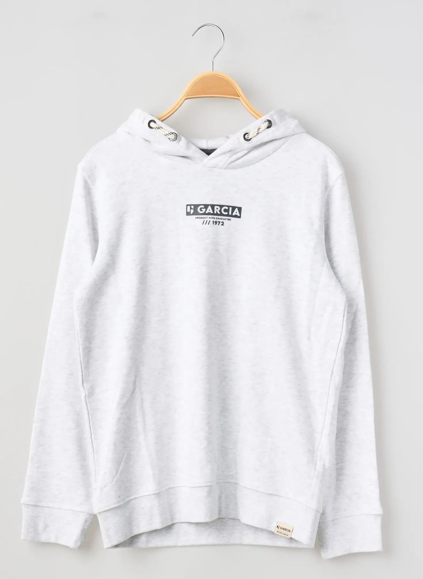 Sweat-shirt À Capuche Garcia Gris Manches Longues
