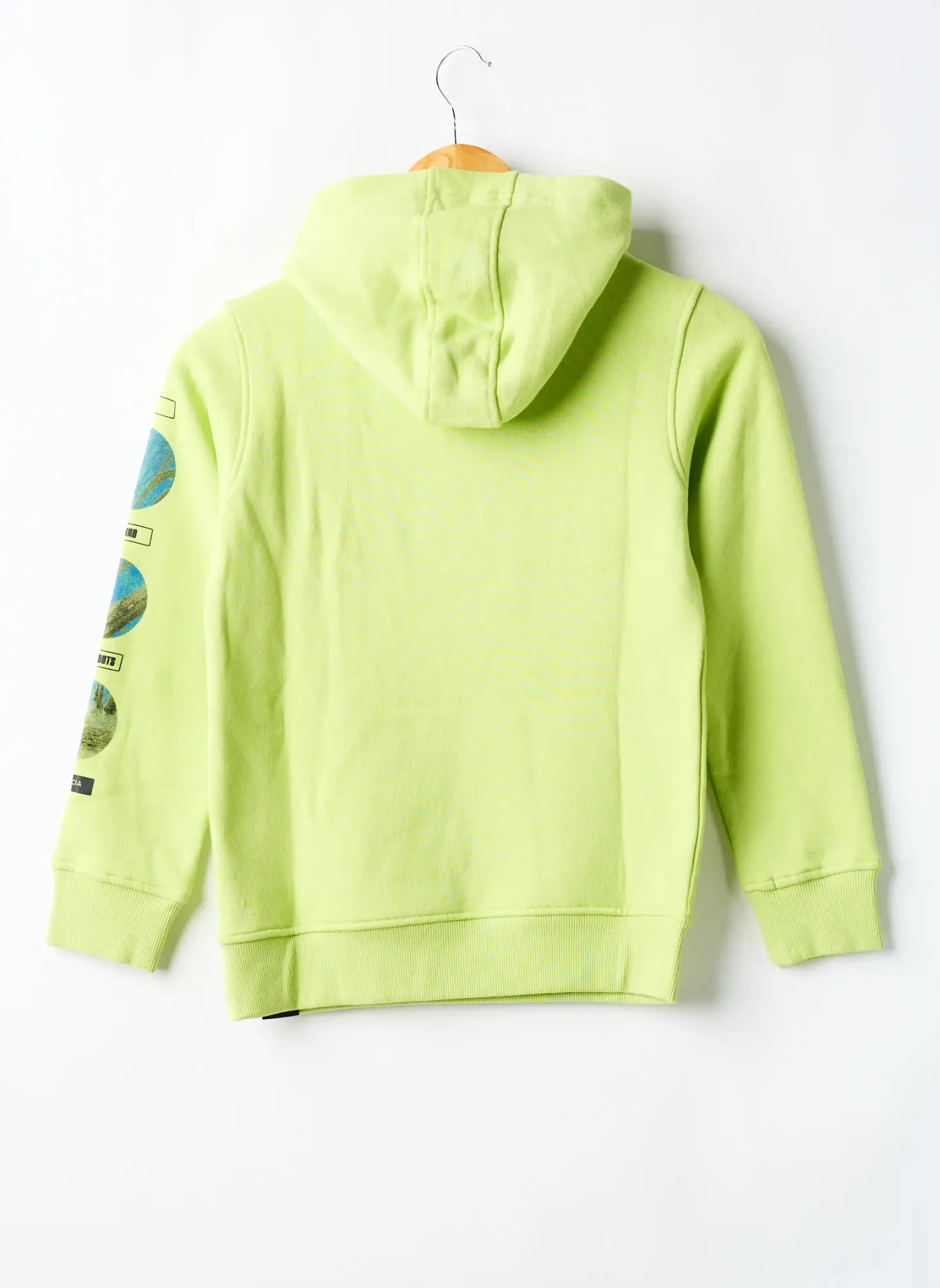 Sweat-shirt À Capuche Garcia Jaune Manches Longues
