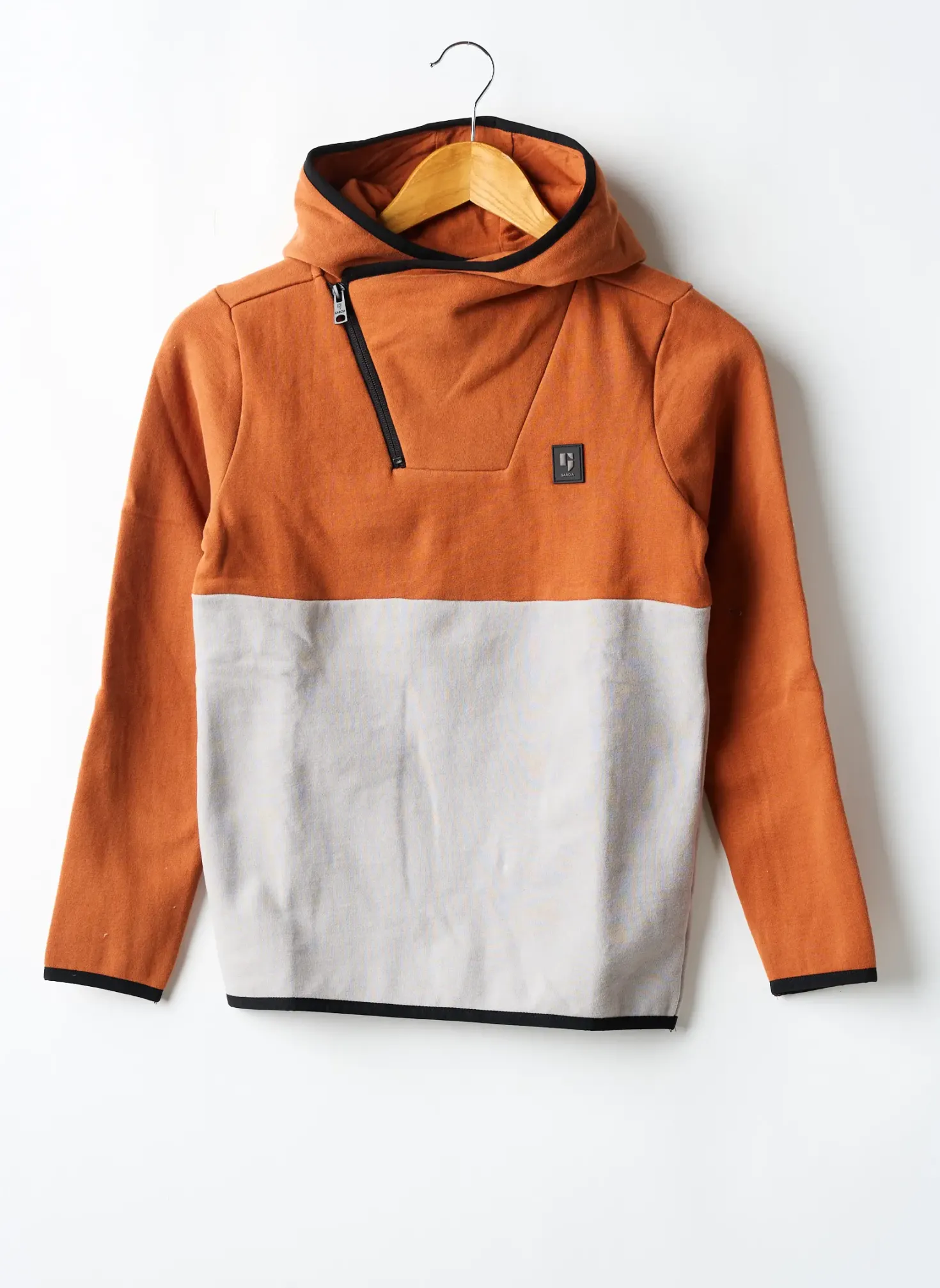 Sweat-shirt À Capuche Garcia Marron Manches Longues