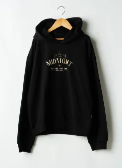 Sweat-shirt À Capuche Garcia Noir Manches Longues