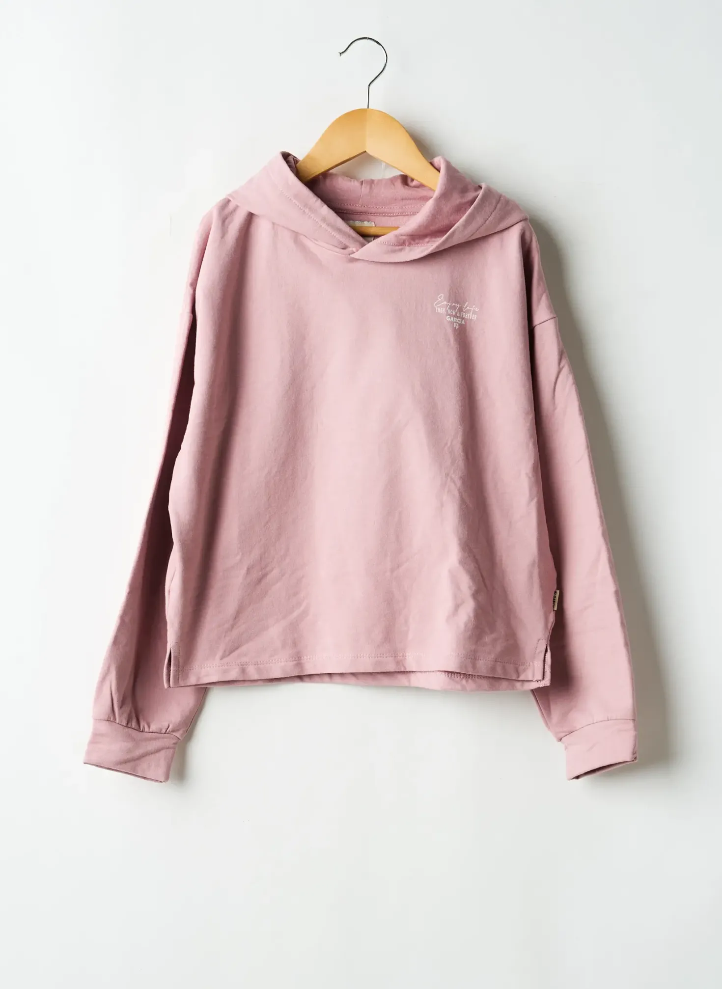 Sweat-shirt À Capuche Garcia Rose Manches Longues